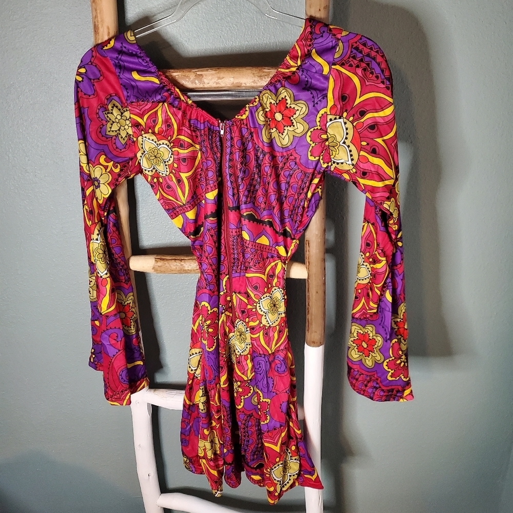60s Mod Mini Dress Small - Picture 4 of 6